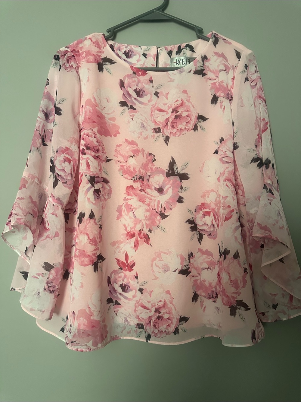 Kasper Pink Floral Blouse